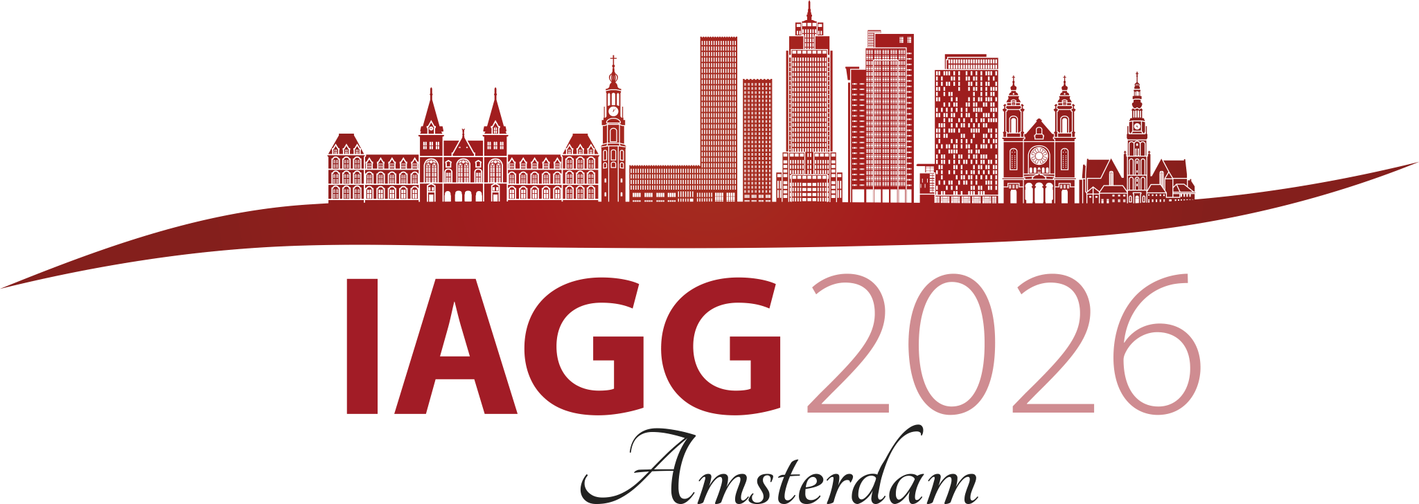 website_logo-IAGG-2025-Amsterdam-_V2-min Poster wird an der Konferenz durch zwei Personen präsentiert.